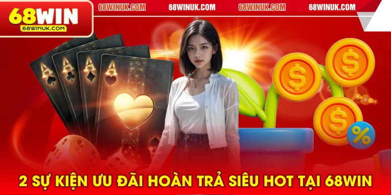 2 sự kiện ưu đãi hoàn trả siêu hot tại 68WIN